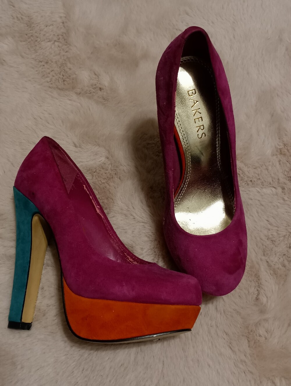 Bakers Color Blocking Platform High Heels